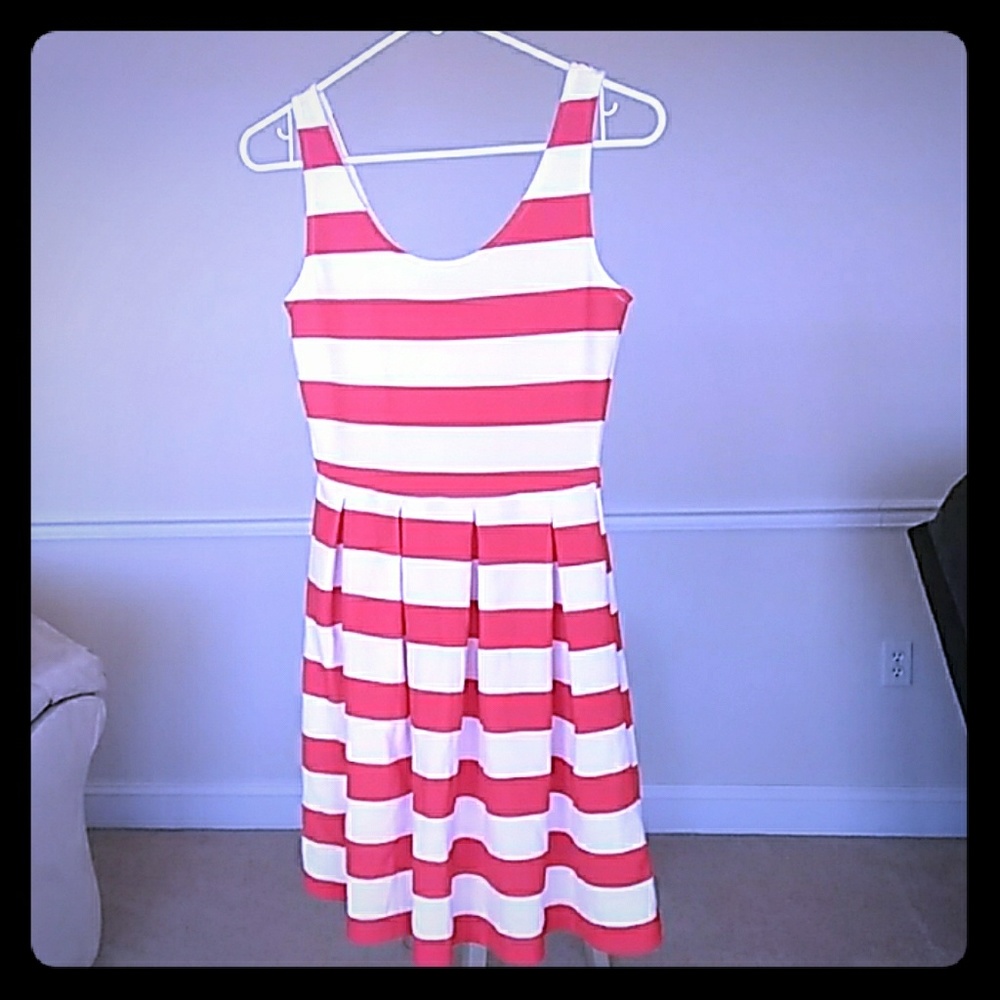 Cute striped summer sun dress